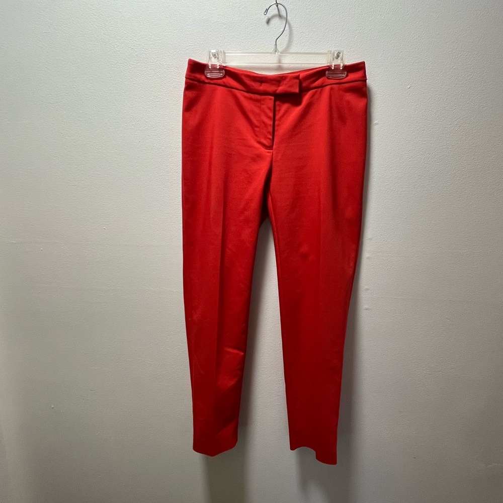 Ann Klein Classic Stylish Chic Versatile Tailored Slacks, Women’s Sz 2, Red